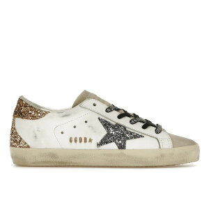 Golden Goose �S�[���f���O�[�X ���f�B�[�X �X�j�[�J�[ �yGolden Goose Super-Star White Silver Gold Glitter (Women's)�z �T�C�Y US_8(25.0cm) White/Silver/Gold/Black
