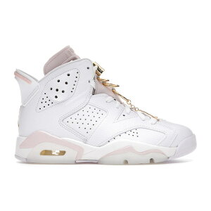 Jordan �W���[�_�� ���f�B�[�X �X�j�[�J�[ �yJordan 6 Retro Gold Hoops (Women's)�z �T�C�Y US_5.5(22.5cm) White/Sail-Metallic Gold-Barely Rose