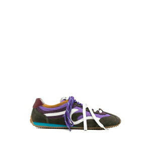 �T���h�� ���f�B�[�X �X�j�[�J�[ �V���[�Y Panelled round-toe sneakers Purple