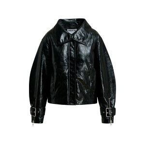 �G�b�Z���V�����A���g���[�v ���f�B�[�X �W���P�b�g���u���]�� �A�E�^�[ Kabuki croc-effect jacket Black