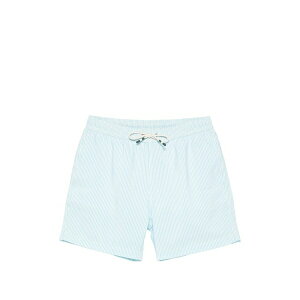 �n�[�g�t�H�[�h �����Y �J�W���A���p���c �{�g���X Seersucker stripe-pattern swim shorts Blue