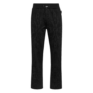 �t�B���b�v�v���C�� �����Y �J�W���A���p���c �{�g���X Chrome crest jacquard-pattern trousers Black