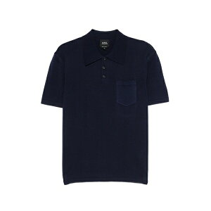 �A�[�y�[�Z�[ �����Y �|���V���c �g�b�v�X Chest-pocket short-sleeve polo shirt Blue