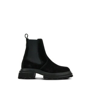 �z�[�K�� ���f�B�[�X �X�j�[�J�[ �V���[�Y Elastic suede ankle boots Black