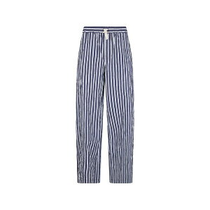 �m�[�� �����Y �J�W���A���p���c �{�g���X Striped-pattern trousers Blue