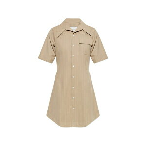 �A�~ ���f�B�[�X �����s�[�X �g�b�v�X Pinstripe-pattern wool dress Neutrals