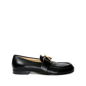 �v���G���U�V�����[ ���f�B�[�X �X���b�|���E���[�t�@�[ �V���[�Y Monogram-plaque leather loafers Black