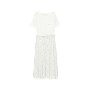 �����[�W���[ ���f�B�[�X �����s�[�X �g�b�v�X Striped-pattern midi dress White