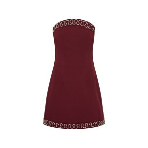 ���x�b�J�E���@�����X ���f�B�[�X �����s�[�X �g�b�v�X Beaded strapless dress Red