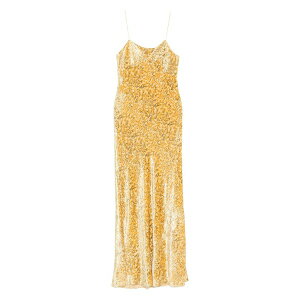 �t�H���e �t�H���e ���f�B�[�X �����s�[�X �g�b�v�X Spaghetti-strap patterned dress Yellow