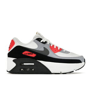 Nike �i�C�L ���f�B�[�X �X�j�[�J�[ �yNike Air Max 90 LV8 Infrared (Women's)�z �T�C�Y US_W_11 Summit White/Black/Wolf Grey/Smoke Grey