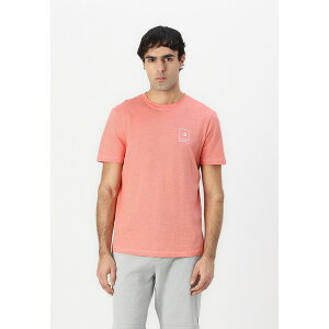 g eC[ fj Y T_ V[Y ROUNDED HEM - Print T-shirt - deep orange