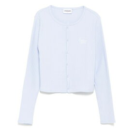 チョコレート レディース カットソー トップス Logo-embroidered top Blue