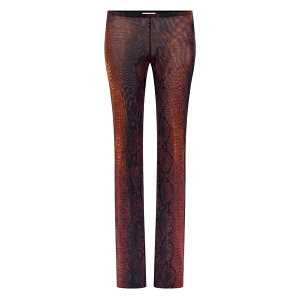 �W�����|�[�� �S���`�G ���f�B�[�X �J�W���A���p���c �{�g���X Mesh printed python trousers Brown