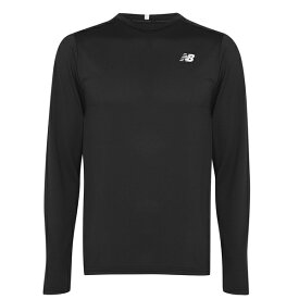 【送料無料】 ニューバランス メンズ Tシャツ トップス Balance Core Run Long Sleeve Mens T Shirt Black