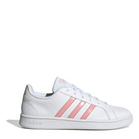 【送料無料】 アディダス レディース スニーカー シューズ Grand Court Base Womens Trainers White/Pink