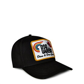 【送料無料】 ディースクエアード メンズ 帽子 アクセサリー Patch Baseball Cap Black 2124