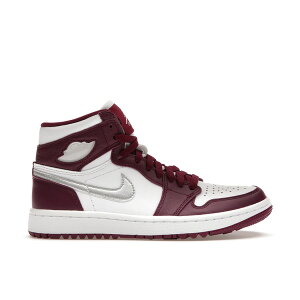Jordan W[_ Y Xj[J[ yJordan 1 Retro High Golf Bordeauxz TCY US_12.5(30.5cm) White/Bordeaux-Metallic Silver