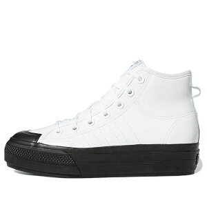 adidas �A�f�B�_�X ���f�B�[�X �X�j�[�J�[ �y(WMNS) adidas Nizza RF Platform Mid 'White Black' FY7606�z �T�C�Y US_W_4.5