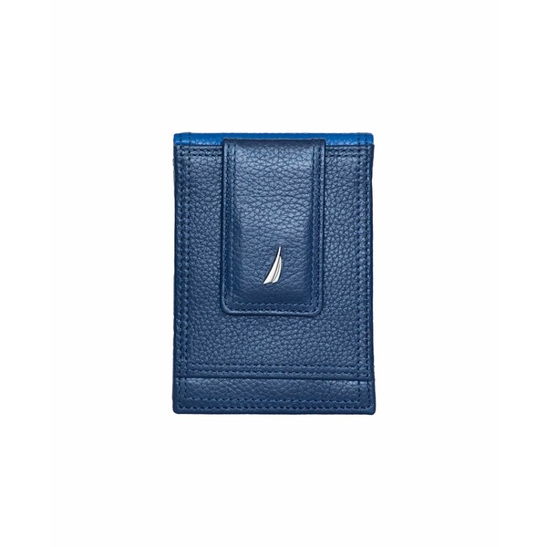 ナウティカ メンズ 財布 アクセサリー Mens Front Pocket Leather Wallet Cobalt Blue