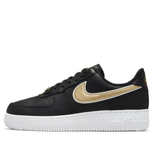 Nike �i�C�L ���f�B�[�X �X�j�[�J�[ �y(WMNS) Nike Air Force 1 '07 Essential 'Black Metallic Gold' DD1523-001�z �T�C�Y US_7(24.0cm)