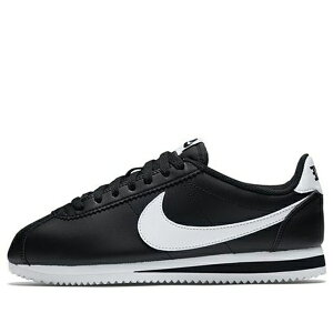Nike �i�C�L ���f�B�[�X �X�j�[�J�[ �y(WMNS) Nike Classic Cortez Leather 'Black White' 807471-010�z �T�C�Y US_7.5(24.5cm)