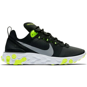 Nike �i�C�L ���f�B�[�X �X�j�[�J�[ �yNike React Element 55 Black Volt Cool Grey (Women's)�z �T�C�Y US_7.5(24.5cm) Black/Wolf Grey-Volt-Cool Grey-White