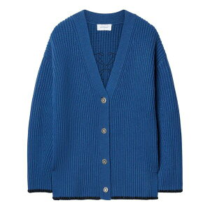 �I�t�z���C�g ���f�B�[�X �J�[�f�B�K�� �A�E�^�[ Logo-embroidered cardigan Blue