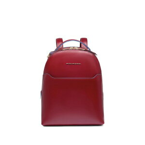 �s�[�N�A�h�� ���f�B�[�X �o�b�N�p�b�N�E�����b�N�T�b�N �o�b�O Logo-plaque leather backpack Red