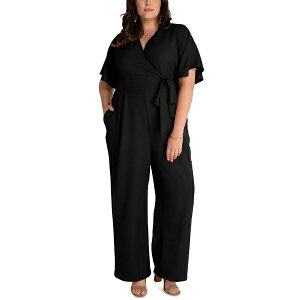Li fB[X JWApc {gX Plus Size Charisma Crepe Jumpsuit Black noir