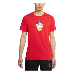 Nike iCL Y Xj[J[ yNike Sportswear Cartoon Printing Knit Sports Short Sleeve Large Red DD1323-657z TCY US_M_M