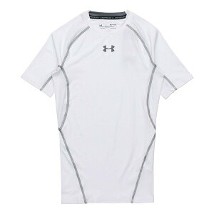 Under Armour A_[A[}[ Y Xj[J[ yMen's Under Armour Training Sports Tight Short Sleeve Tops White 1257468-100z TCY US_M_L