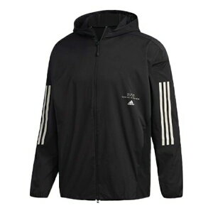 adidas AfB_X Y Xj[J[ yMen's adidas Logo Stripe Printing Hooded Jacket Black FM5325z TCY US_M_L