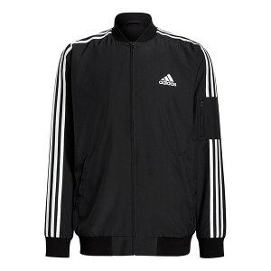 adidas AfB_X Y Xj[J[ yadidas M 3s Bomber Jkt Contrasting Colors Stripe Sports Logo Casual Jacket Black GV5254z TCY US_M_XXXL