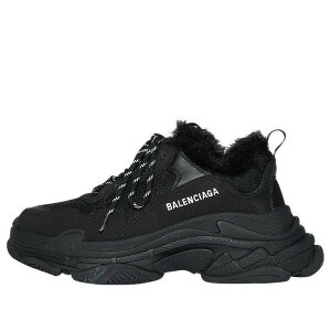 Balenciaga oVAK fB[X Xj[J[ y(WMNS) Balenciaga Triple S 'Fake Fur - Black' 668562W3CQ51000z TCY US_W_11