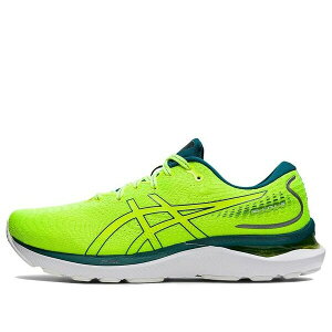 ASICS �A�V�b�N�X �����Y �X�j�[�J�[ �yASICS Gel-Cumulus 24 'Safety Yellow Velvet Pine' 1011B366-750�z �T�C�Y US_10.5(28.5cm)