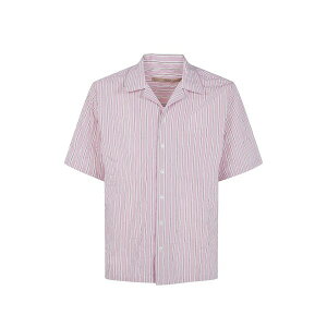�m�[�� �����Y �V���c �g�b�v�X Striped-pattern chest-pocket shirt Pink