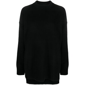 �W���E�T���_�[ ���f�B�[�X �j�b�g&�Z�[�^�[ �A�E�^�[ Long-sleeve crew-neck wool jumper Black