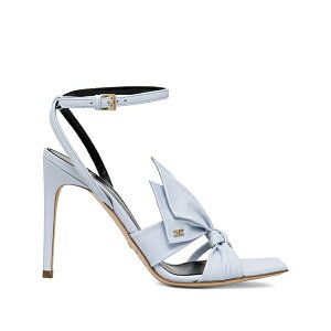 �G���U�x�X�t�����L ���f�B�[�X �T���_�� �V���[�Y Knotted bow-detail stiletto sandals Blue