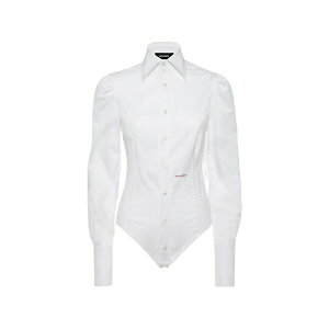 �f�B�[�X�N�G�A�[�h ���f�B�[�X �V���c �g�b�v�X Signature poplin bodysuit White