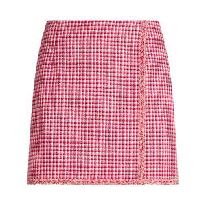�G�g�� ���f�B�[�X �X�J�[�g �{�g���X Micro-check mini skirt Red