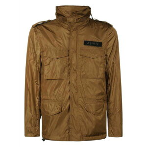 �A�X�y�W �����Y �W���P�b�g���u���]�� �A�E�^�[ Multi-pocket field jacket Brown