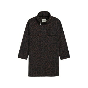 �A�b�p���X ���f�B�[�X �R�[�g �A�E�^�[ Bea leopard-print raincoat Brown
