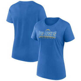 ファナティクス レディース Tシャツ トップス Los Angeles Chargers Women's Adult Route Tshirt Powder Blue