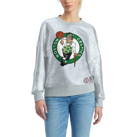 トミーヒルフィガー レディース パーカー・スウェットシャツ アウター Boston Celtics Tommy Jeans Women's Tracy Pullover Sweatshirt Silver