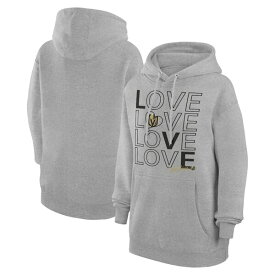 カールバンクス レディース パーカー・スウェットシャツ アウター Vegas Golden Knights GIII 4Her by Carl Banks Women's Hockey Love Fleece Pullover Hoodie Gray