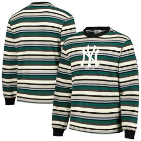 【送料無料】 プレジャーズ メンズ Tシャツ トップス New York Yankees PLEASURES Ballpark Long Sleeve TShirt Cream/Green