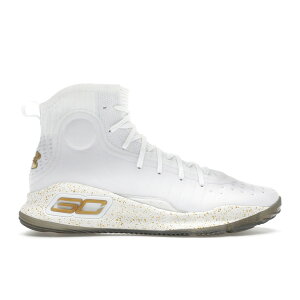 Under Armour A_[A[}[ Y Xj[J[ yUnder Armour Curry 4 Retro White Goldz TCY US_8(26.0cm) White/Metallic Gold