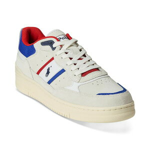 ラルフローレン メンズ スニーカー シューズ Men's Masters Sport Suede Sneaker BIANCO/ROYAL/RED