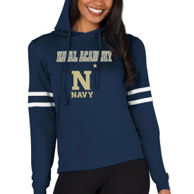 【送料無料】 コンセプトスポーツ レディース パーカー・スウェットシャツ アウター Navy Midshipmen Concepts Sport Women's Marathon Lightweight Lounge Pullover Hoodie Navy